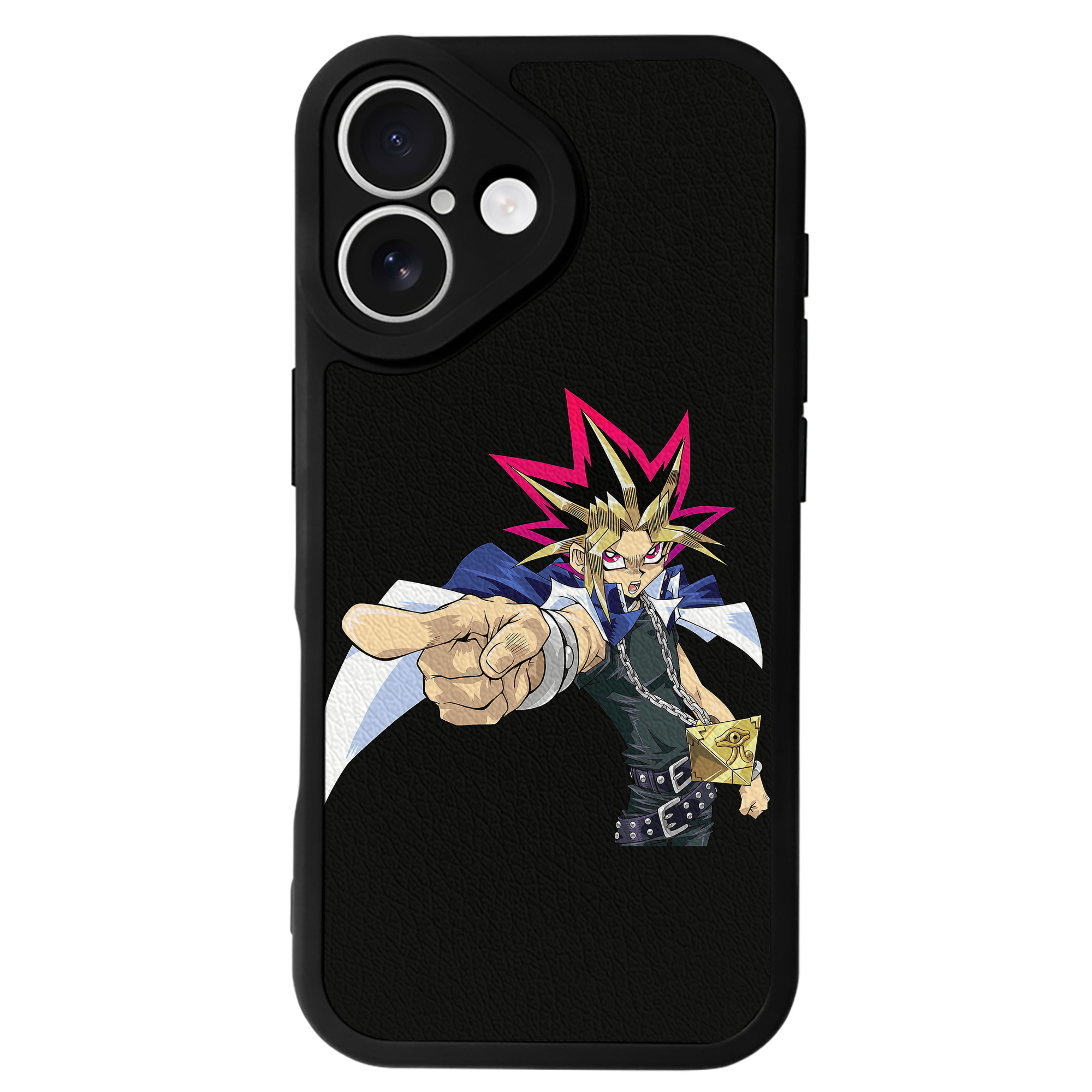 （画像用） 遊☆戯☆王 Yu-Gi-Oh! 【iPhone 16シリーズ対応】シリコンスマホケース（レザー調） 材質：シリコン